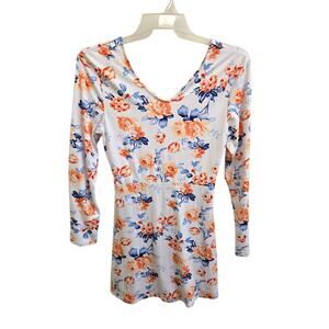 NWT Woman's Medium White Flowered Dress